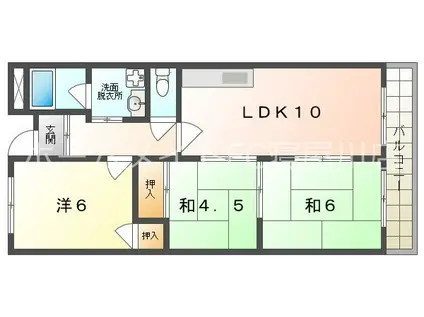 メゾンジョイ(3LDK/2階)の間取り写真