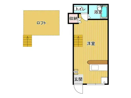 アメニティーパレス(ワンルーム/2階)の間取り写真