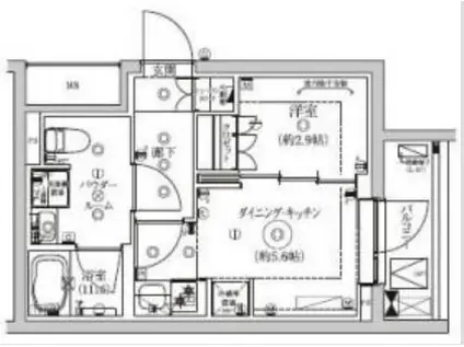セジョリ東陽町II(1DK/3階)の間取り写真