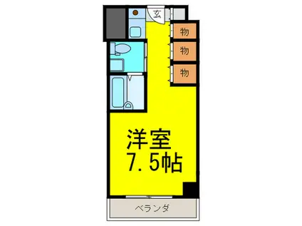 リビスタ千里(ワンルーム/4階)の間取り写真