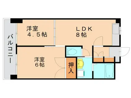 AMENITY丸善(2LDK/3階)の間取り写真