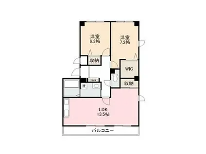 フィネス21(2LDK/1階)の間取り写真