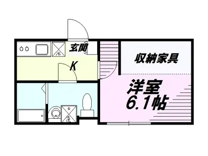 KEIAI RESIDENCE 西八王子IV 2(1K/1階)の間取り写真