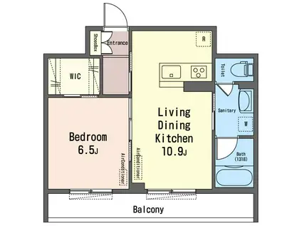 グレイス フォルム(1LDK/3階)の間取り写真