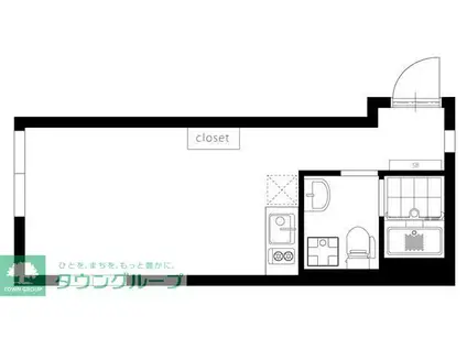 ユーロポート千歳船橋(ワンルーム/2階)の間取り写真