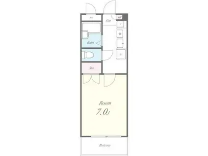 スワーラ文蔵(1K/2階)の間取り写真