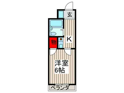 ラ・ヴィラ宮原(1K/3階)の間取り写真