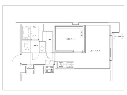 タウンコート人宿町(1LDK/4階)の間取り写真