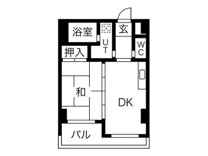 アネックス池下(1DK/2階)の間取り写真