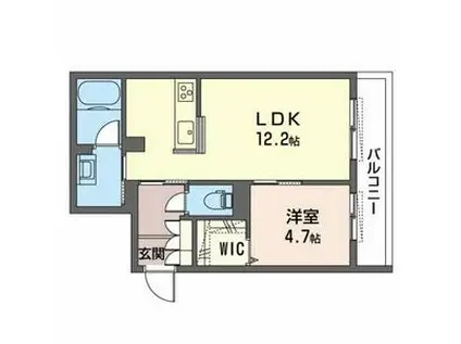 シャーメゾンHARU(1LDK/2階)の間取り写真