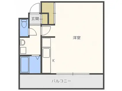 ヌーベル高砂(ワンルーム/5階)の間取り写真