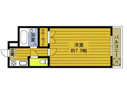 松岡コーポ(1K/4階)の間取り写真