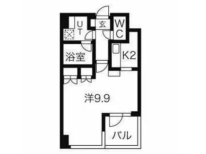 モルチール池袋本町(1K/2階)の間取り写真