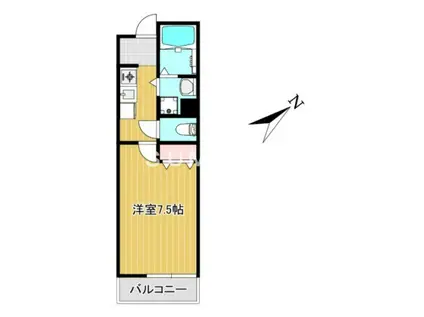 プライムステージY(1K/2階)の間取り写真