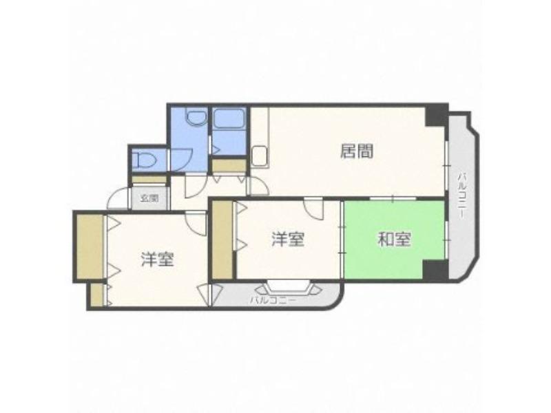 サンシャイン円山(3LDK/5階)の間取り写真