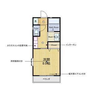 ハイム船橋A棟(1K/2階)の間取り写真