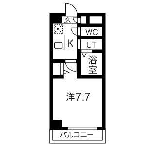 グリーンセブン(1K/1階)の間取り写真