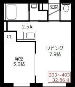 LE MERCI (1LDK/4階)の間取り写真