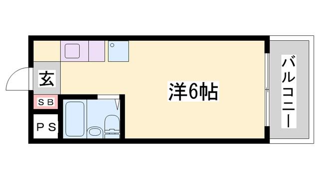クリアキューブ姫路(ワンルーム/3階)の間取り写真
