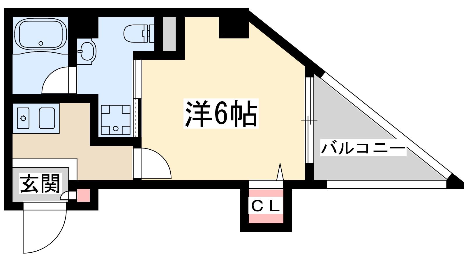 ハイツASK(1K/2階)の間取り写真