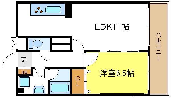 プランドール(1LDK/2階)の間取り写真
