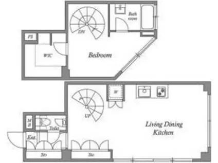 ラ・ステージ坂町(1LDK/5階)の間取り写真