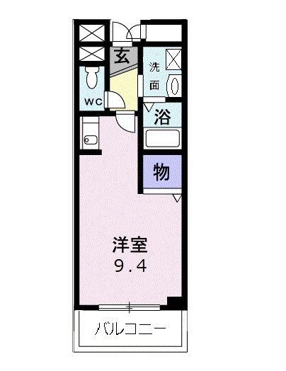 パレ・アラモード(ワンルーム/1階)の間取り写真