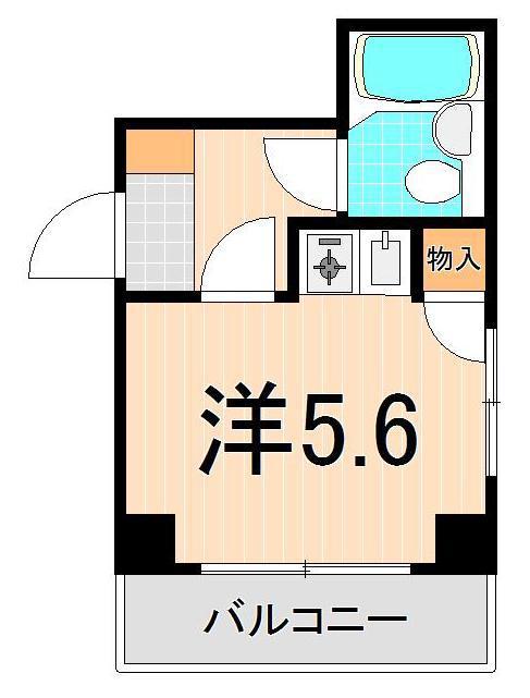 エスパッソ綾瀬(ワンルーム/5階)の間取り写真