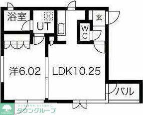 EN下目黒(1LDK/3階)の間取り写真