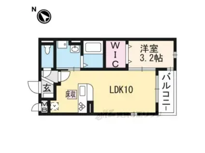 コリーヌアンジュ(1LDK/1階)の間取り写真