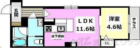 シャーメゾンENGLISCH(1LDK/1階)の間取り写真