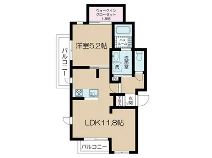 シャロン市川真間(1LDK/3階)の間取り写真