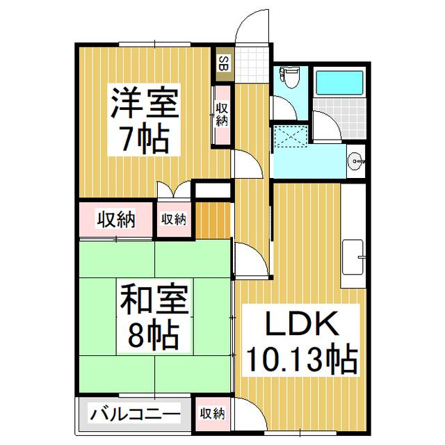 リトルアイランド(2LDK/1階)の間取り写真