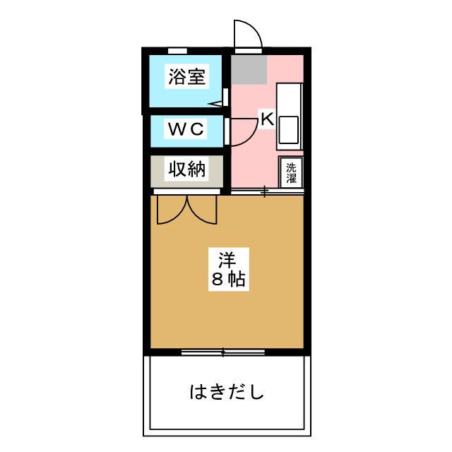 ディオ小畑(1K/1階)の間取り写真
