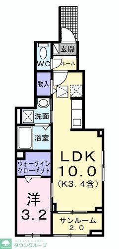 ルシアン(1LDK/1階)の間取り写真