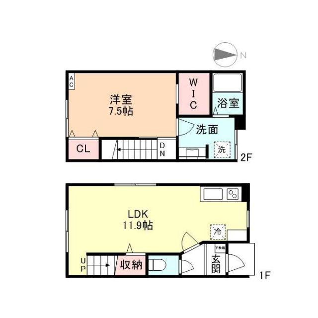 MAHALO五艘(1LDK/1階)の間取り写真