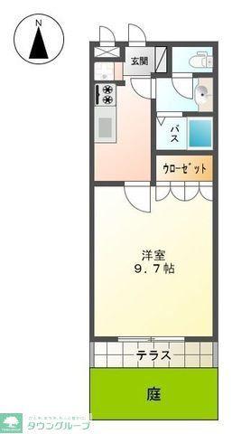 プランドールYSI(1K/1階)の間取り写真