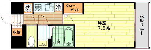 アドバンス大阪城北グレカーレ(1K/10階)の間取り写真