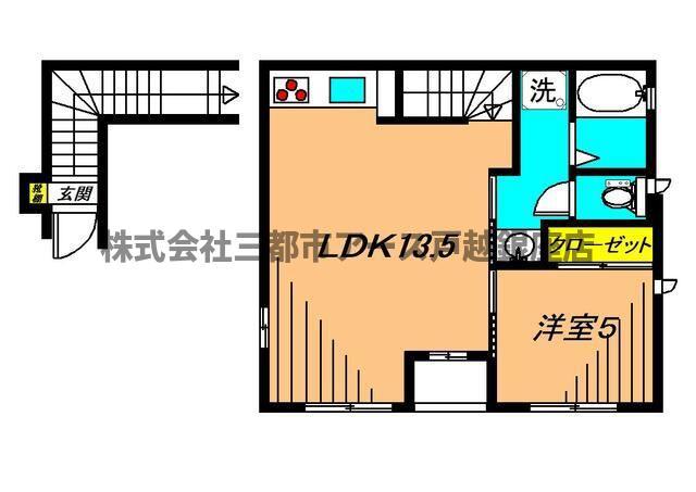 CORTLE NAKANOBU(1LDK/3階)の間取り写真