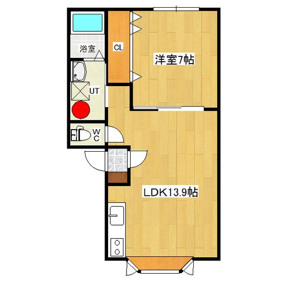 ルミエールII(1LDK/2階)の間取り写真