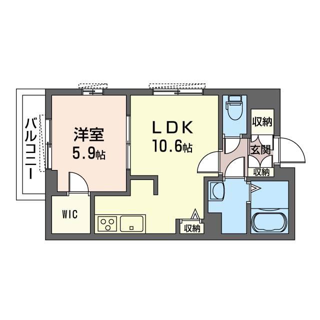 東急田園都市線 二子新地駅 徒歩7分 3階建 築8年(1LDK/2階)の間取り写真
