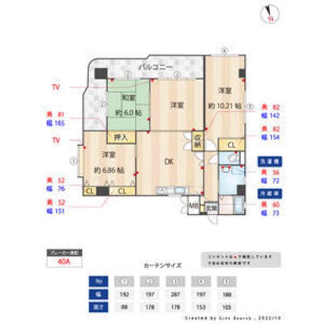 クレバー室見(3LDK/5階)の間取り写真