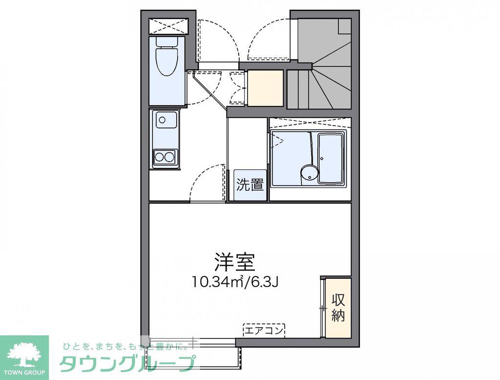 レオネクストかのんB(1K/1階)の間取り写真