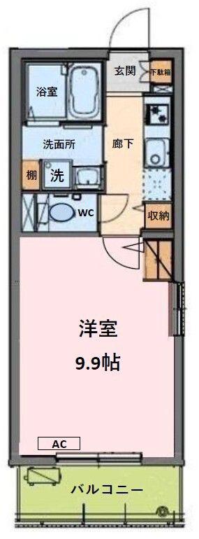 つくばエクスプレス 八潮駅 徒歩3分 5階建 築12年(1K/5階)の間取り写真