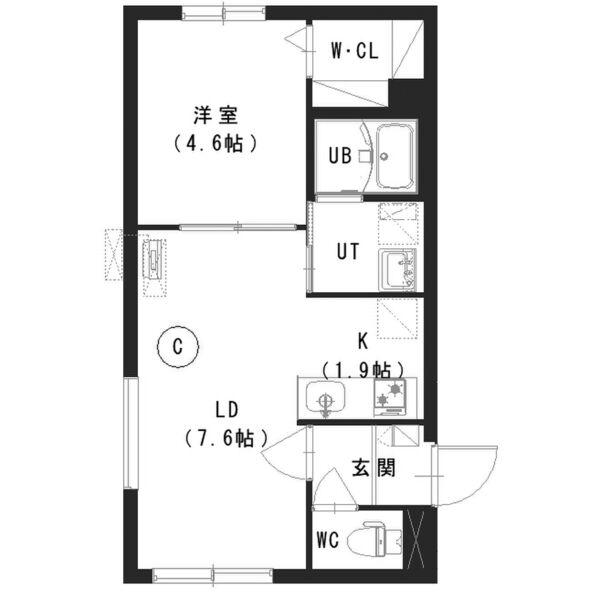 NECOFILO元町(1LDK/4階)の間取り写真