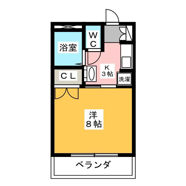 GLORY AOI(1K/2階)の間取り写真