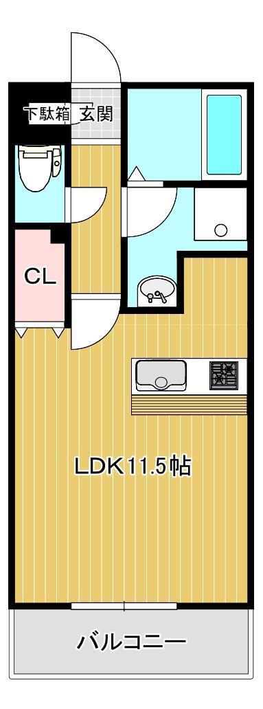 YSBLD.22(ワンルーム/1階)の間取り写真