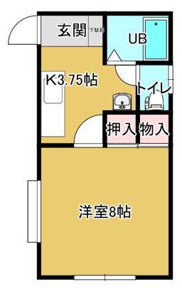 南風弐番館(1K/2階)の間取り写真