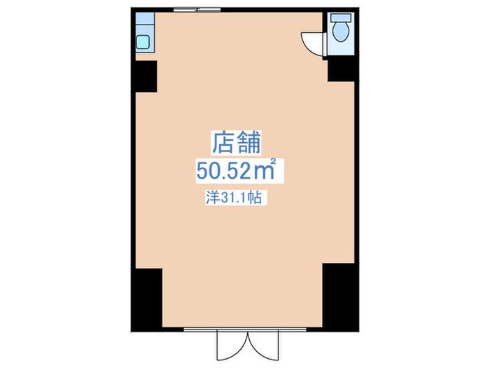 パルコート西町(ワンルーム/1階)の間取り写真