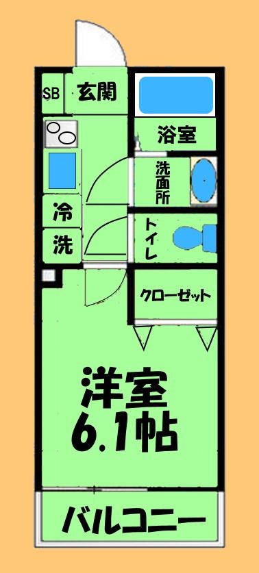 ルーラルネスト(1K/2階)の間取り写真